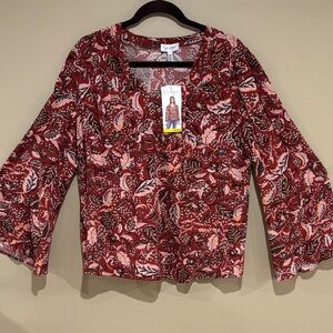 NWT boho bell sleeve top